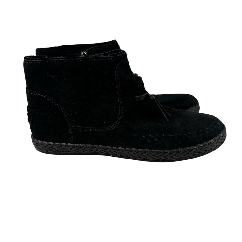 UGG Kennadi Black Suede Boots Women’s 6.5 Tassel Detail Comfortcore Booties